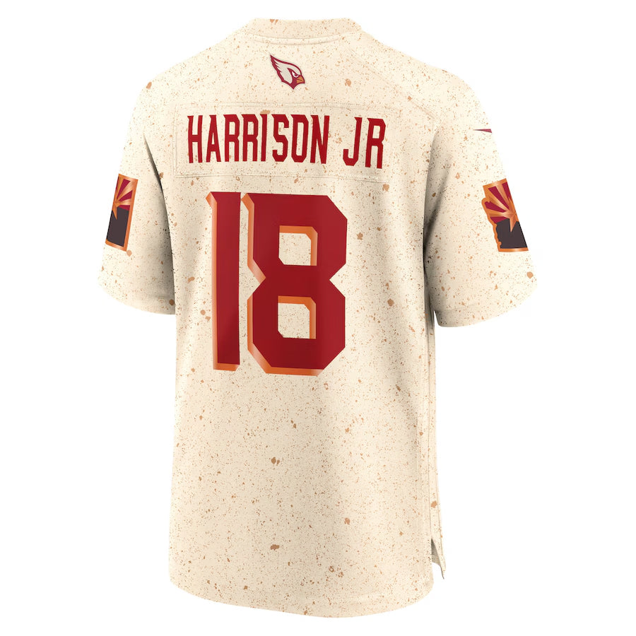 A.Cardinals #18 Marvin Harrison Jr. Player Cream Rivalries Collection Game Hdoa Stitched Jerseys