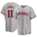 C.Reds #11 Barry Larkin Player Gray Home Game Hdoa Stitched Jerseys