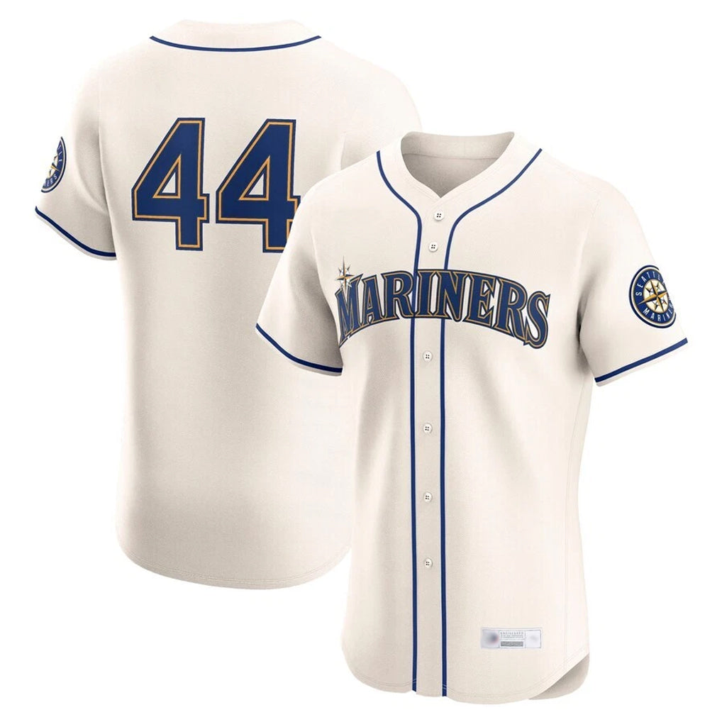 S.Mariners #44 Julio Rodriguez Player Cream Home Limited Elite Hdoa Stitched Jerseys