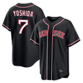 B.Red Sox #7 Masataka Yoshida Player Black Out Home Game Hdoa Stitched Jerseys