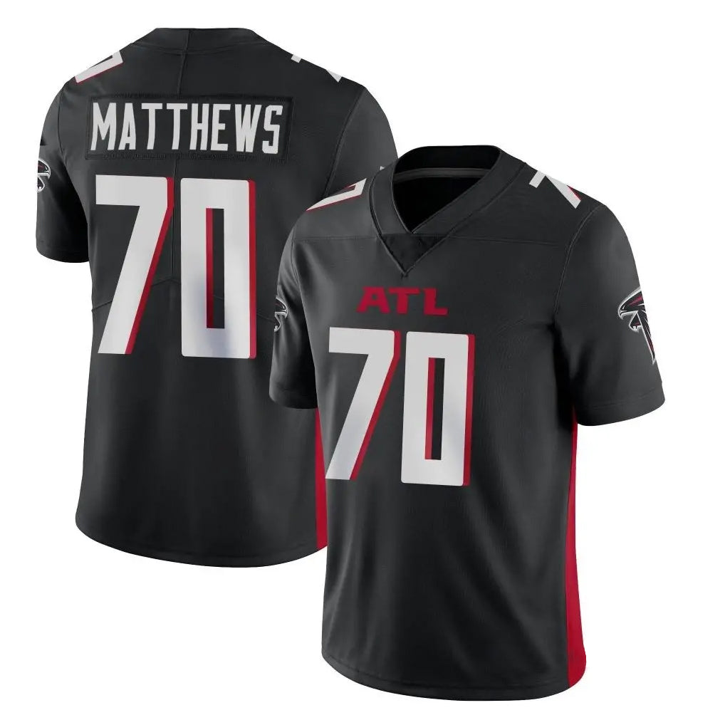 A.Falcons #70 Jake Matthews Player Black Vapor Untouchable Limited Home Game Hdoa Stitched Jerseys