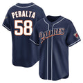 S.Diego Padres #58 Wandy Peralta Player Navy Cooperstown Collection Limited Home Hdoa Stitched Jerseys