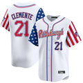 P.Pirates #21 Roberto Clemente Player White 2025 Independence Day Vapor Premier Limited Hdoa Stitched Jerseys