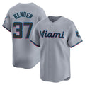 M.Marlins #37 Anthony Bender Player Gray Home Limited Hdoa Stitched Jerseys