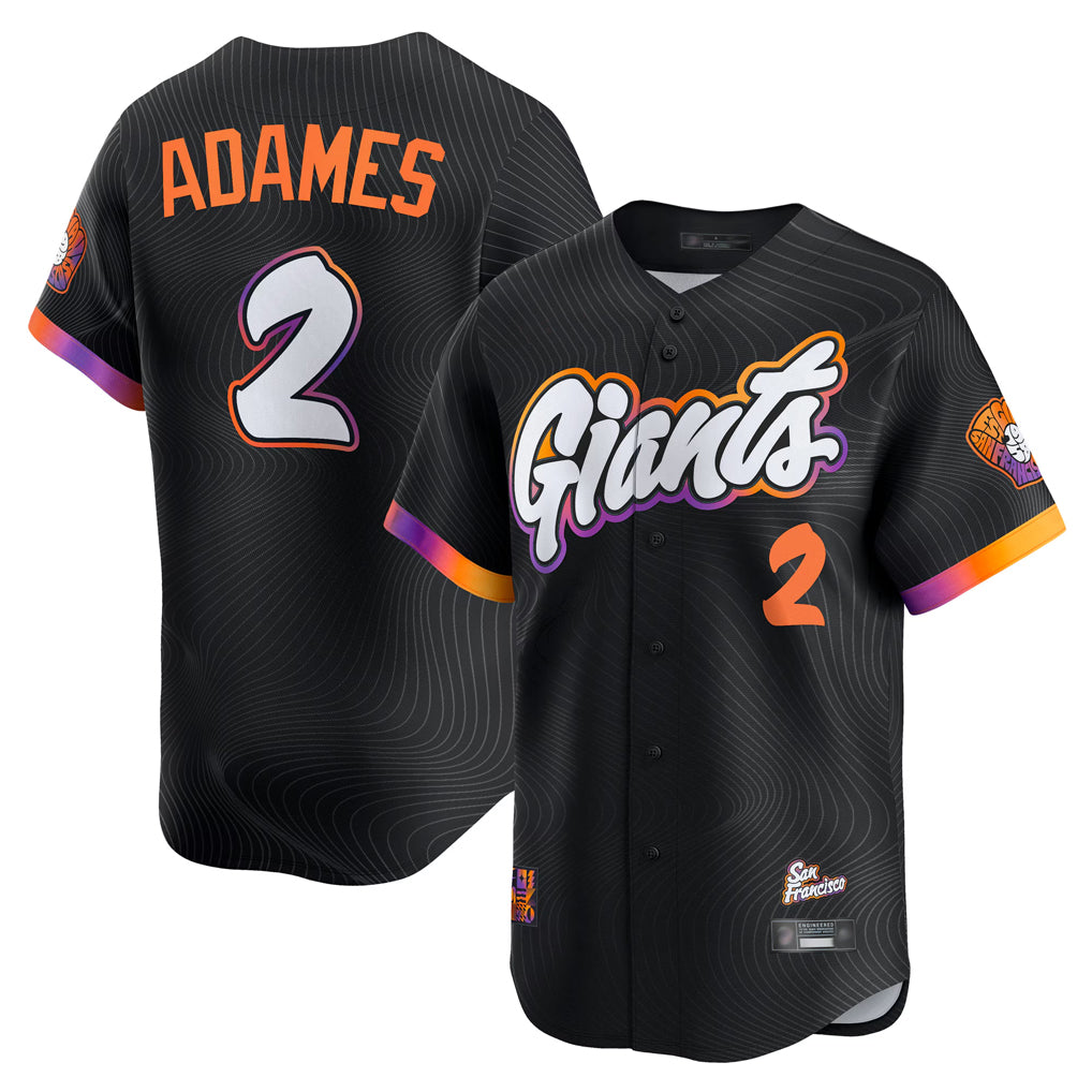 SF.Giants #2 Willy Adames Player Black 2025 City Connect Home Limited Hdoa Stitched Jerseys