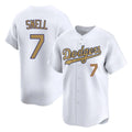 LA.Dodgers #7 Blake Snell Player Gold Collection Limited Home Hdoa Stitched Jerseys