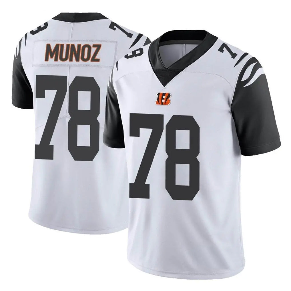 C.Bengals #78 Anthony Munoz Player White Color Rush Vapor Untouchable Limted Home Game Hdoa Stitched Jerseys