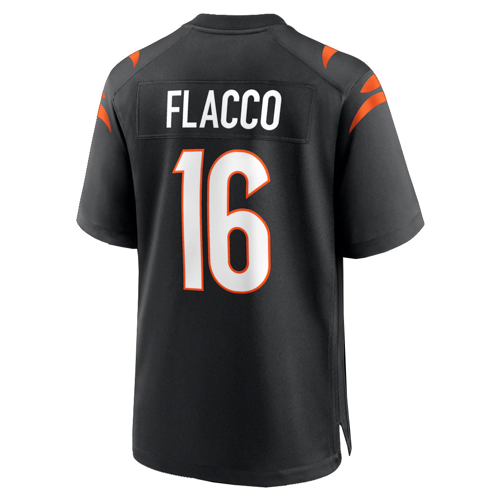 C.Bengals #16 Joe Flacco Player Black Home Game Hdoa Stitched Jerseys