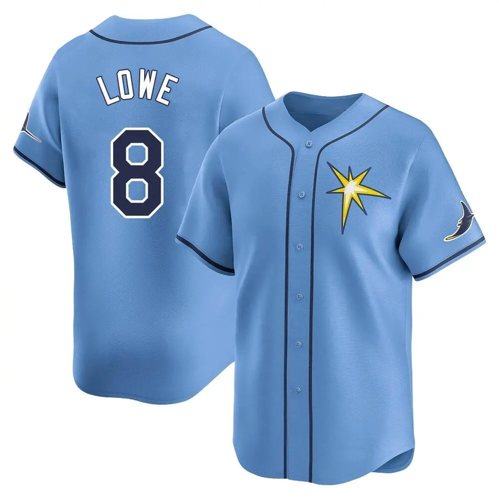 T.Bay Rays #8 Brandon Lowe Player Light Blue Home Limited Hdoa Stitched Jerseys
