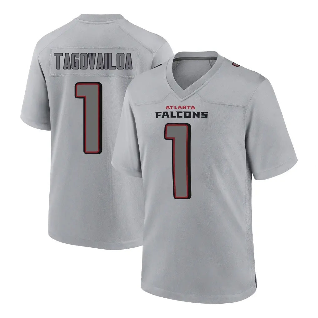 A.Falcons #1 Tua Tagovailoa Player Gray Fashion Home Game Hdoa Stitched Jerseys