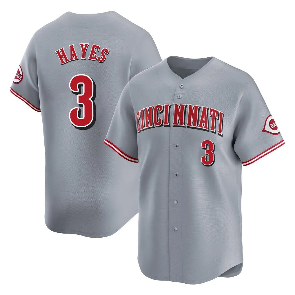 C.Reds #3 Ke'Bryan Hayes Player Gray Home Limited Hdoa Stitched Jerseys