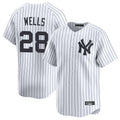 NY.Yankees #28 Austin Wells Player White Limited Home Hdoa Stitched Jerseys
