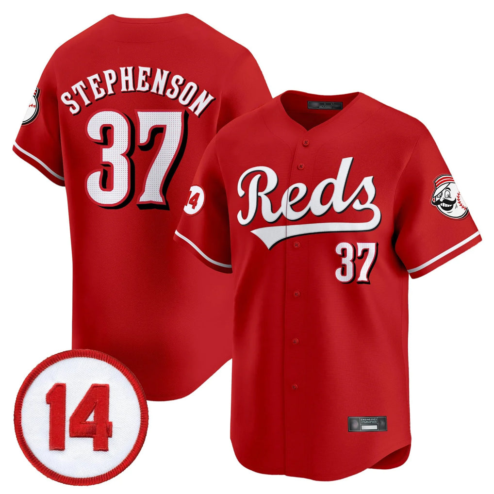 C.Reds #37 Tyler Stephenson Player Red Vapor Premier Limited Home Hdoa Stitched Jerseys