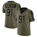 A.Cardinals #91 L.J. Collier Player Olive Salute To Service Hdoa Stitched Jerseys