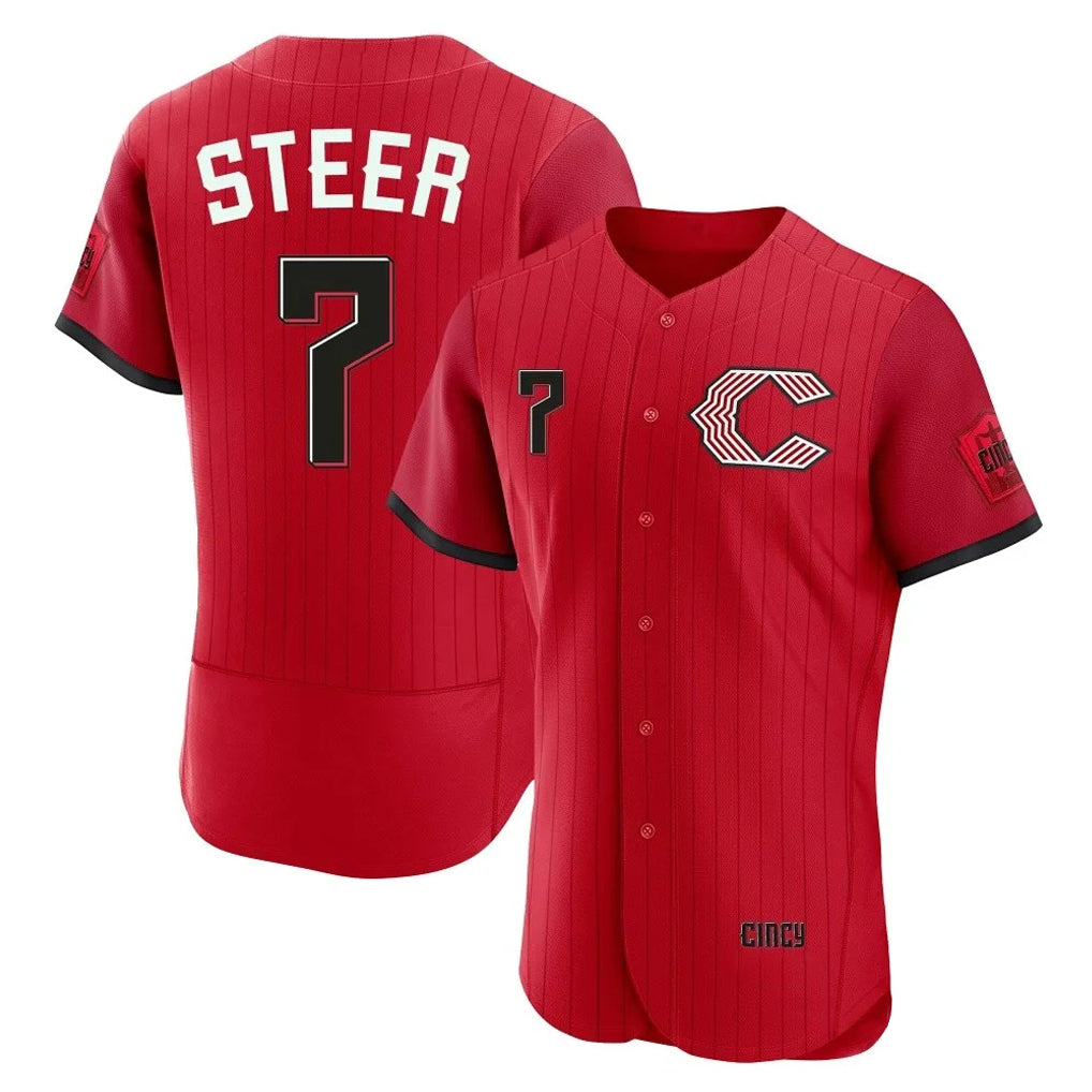 C.Reds #7 Spencer Steer Player Red 2026 City Connect Limited Elite Home Hdoa Stitched Jerseys