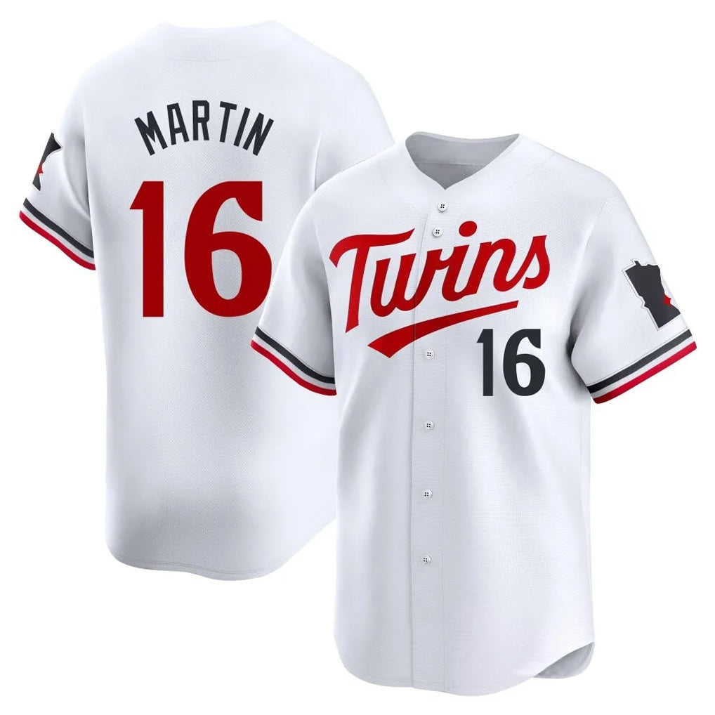 M.Twins #16 Austin Martin Player White Home Limited Hdoa Stitched Jerseys