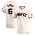 SF.Giants #6 Daniel Susac Player Cream Home Limited Elite Hdoa Stitched Jerseys