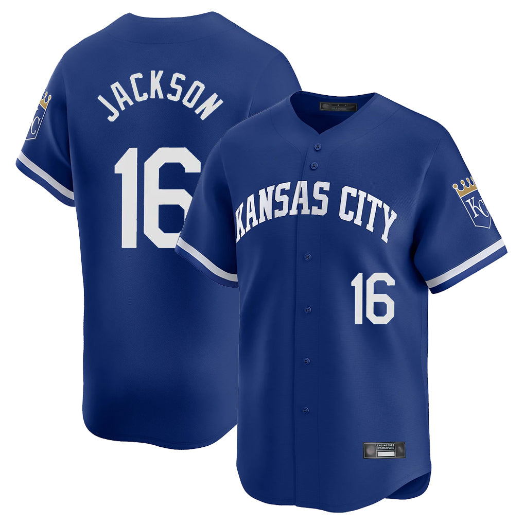 KC.Royals #16 Bo Jackson Player Royal Limited Home Hdoa Stitched Jerseys