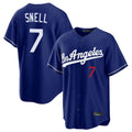 LA.Dodgers #7 Blake Snell Player Royal Game Home Hdoa Stitched Jerseys
