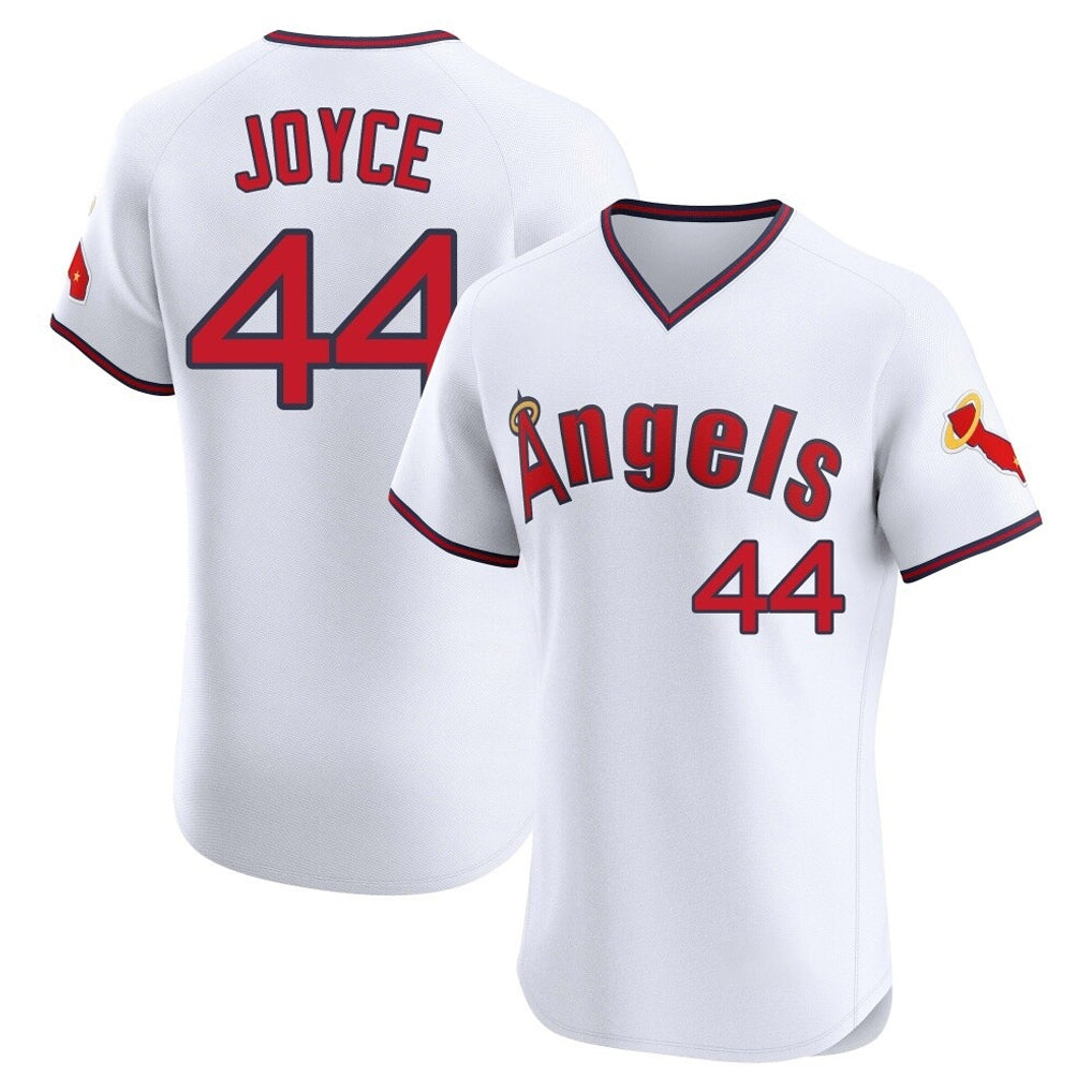 LA.Angels #44 Ben Joyce Player White T-shirt Home Limited Elite Hdoa Stitched Jerseys