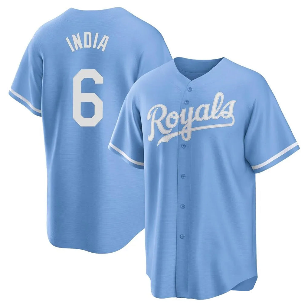 KC.Royals #6 Jonathan India Player Light Blue Home Game Hdoa Stitched Jerseys