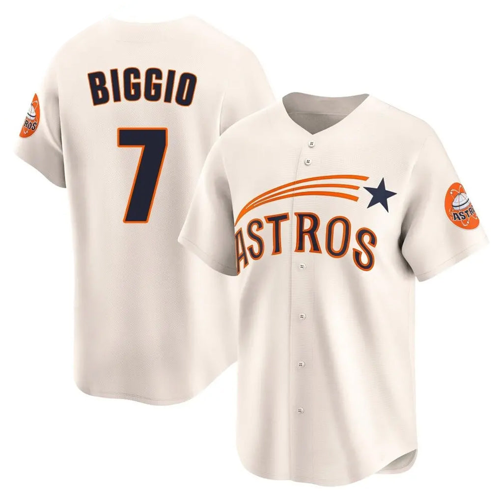 H.Astros #7 Craig Biggio Player Cream Throwback Cooperstown Collection Limited Hdoa Stitched Jerseys
