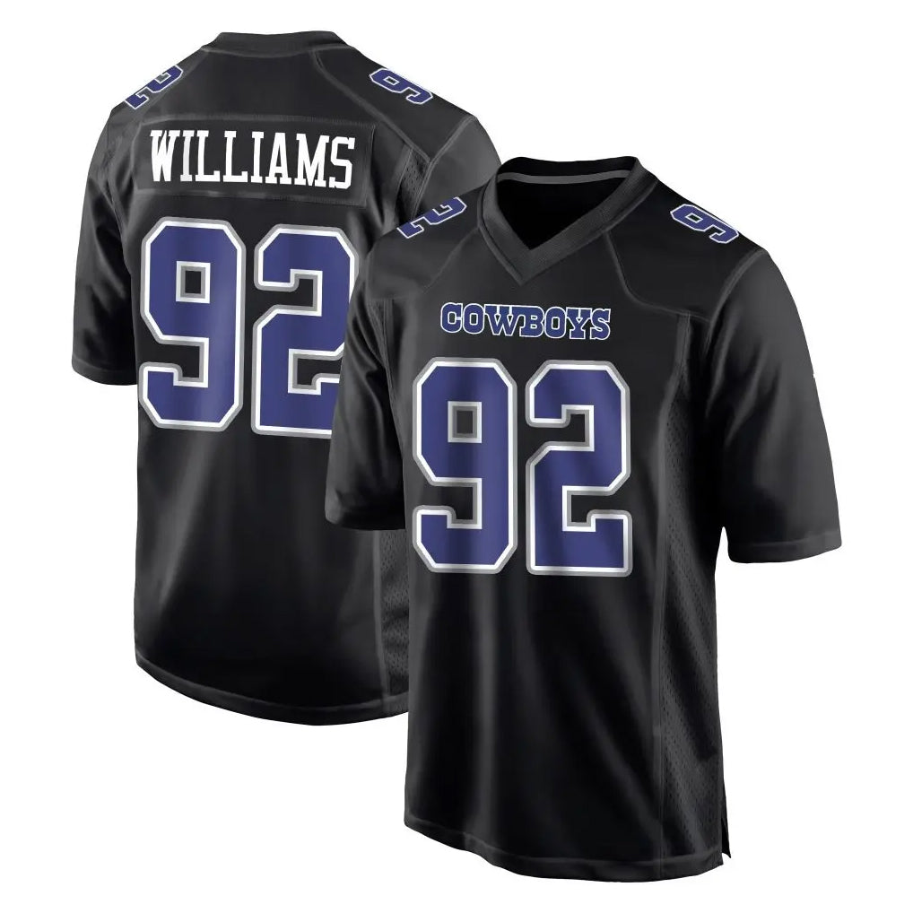 D.Cowboys #92 Quinnen Williams Player Carbon Black Fashion Home Game Hdoa Stitched Jerseys