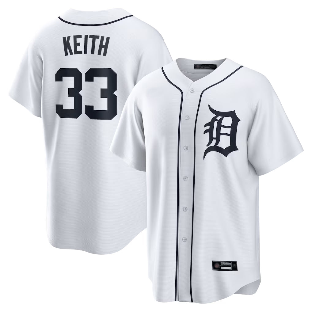 D.Tigers #33 Colt Keith Player White Home Game Hdoa Stitched Jerseys