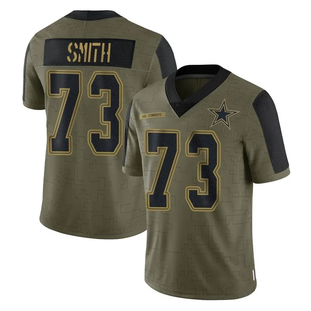 D.Cowboys #73 Tyler Smith Player Olive Salute to Service Limited Home Game Hdoa Stitched Jerseys