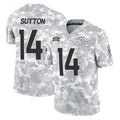 D.Broncos #14 Courtland Sutton Player Arctic Camo Salute To Service Limited Hdoa Stitched Jerseys