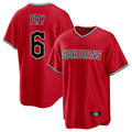 C.Guardians #6 David Fry Player Red Home Game Hdoa Stitched Jerseys
