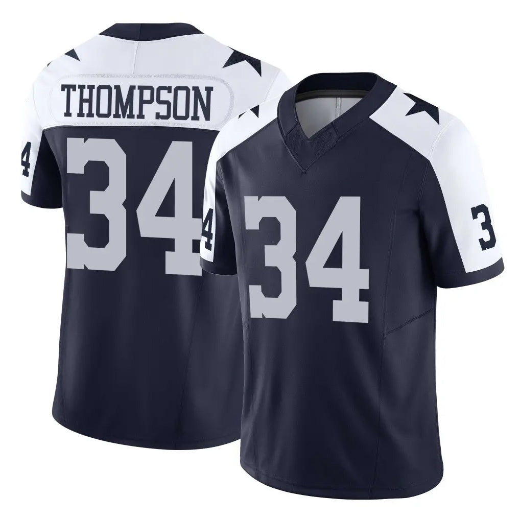 D.Cowboys #34 Jalen Thompson Player Navy-White Limited Alternate Vapor F.U.S.E. Home Game Hdoa Stitched Jerseys