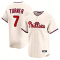P.Phillies #7 Trea Turner Player Cream Home Limited Hdoa Stitched Jerseys