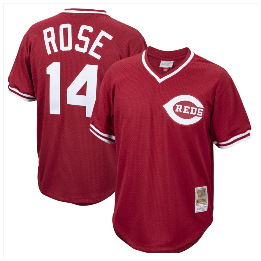 C.Reds #14 Pete Rose Player Red Throwback Cooperstown Collection Limited T-shirt Hdoa Stitched Jerseys