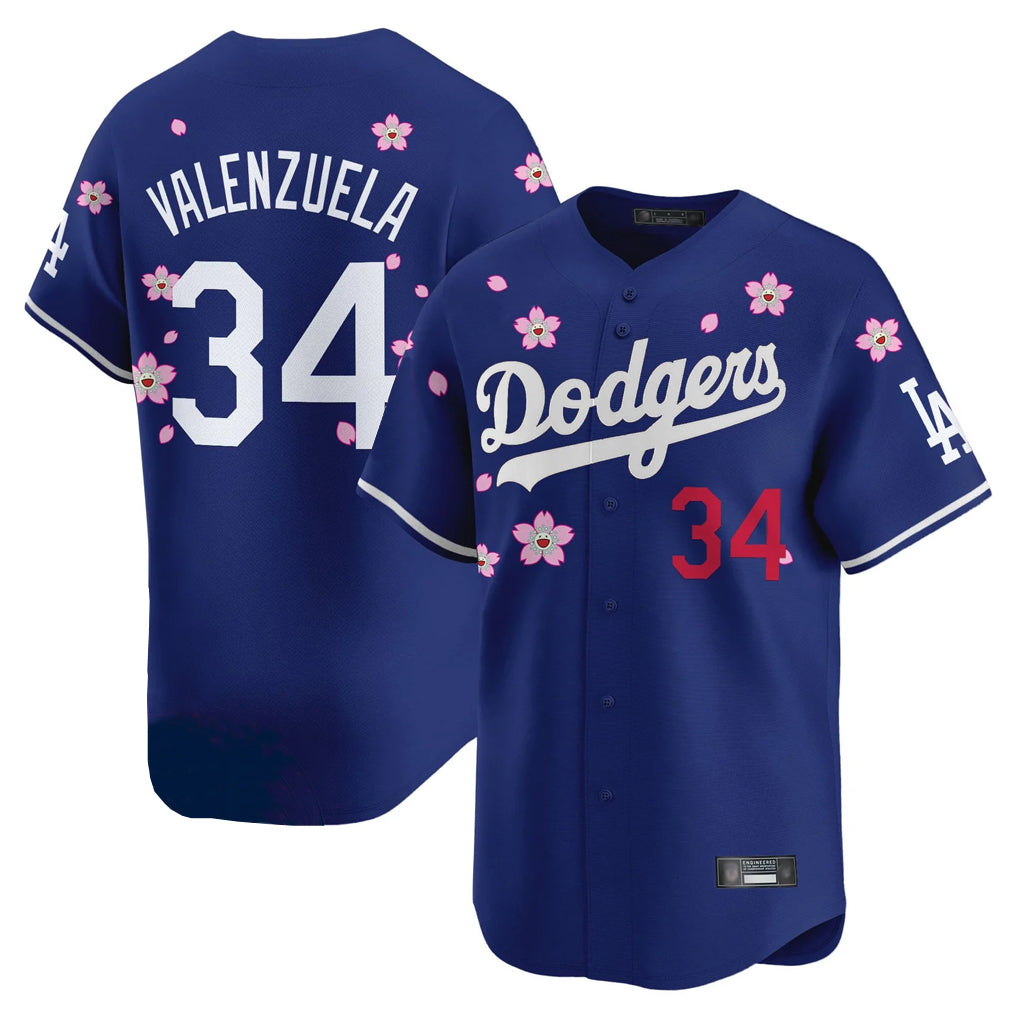 LA.Dodgers #34 Fernando Valenzuela Player Royal Tokyo Series Vapor Premier Limited Hdoa Stitched Jerseys