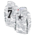 D.Cowboys #7 Rashan Gary Player Arctic Camo Salute to Service Hoodies Limited Game Hdoa Stitched Jerseys