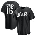 NY.Mets #16 Dwight Gooden Player Black Home Game Hdoa Stitched Jerseys