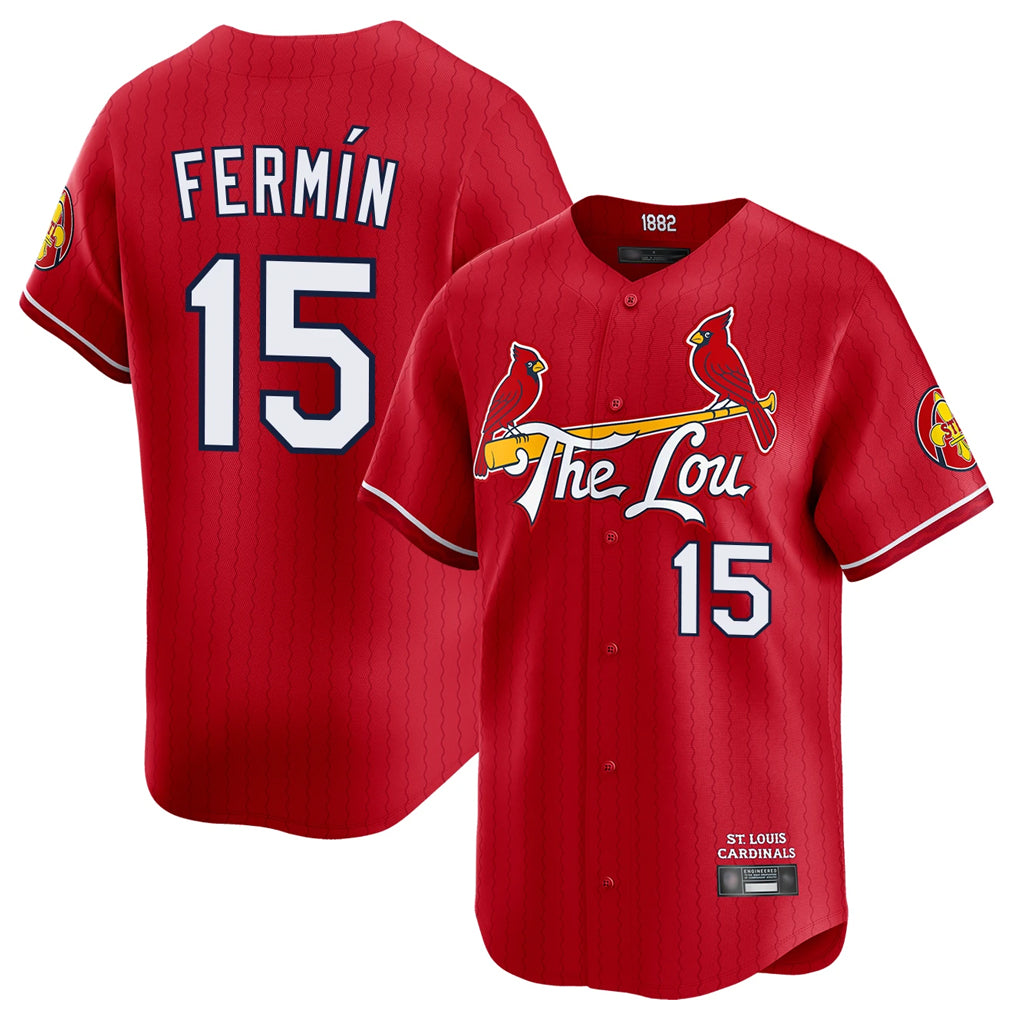 St. Louis Cardinals #15 Jose Fermin Player Red City Connect Limited Hdoa Stitched Jerseys