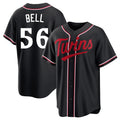 M.Twins #56 Josh Bell Player Black Fashion Out Home Limited Hdoa Stitched Jerseys