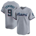 M.Marlins #9 Xavier Edwards Player Gray Home Limited Hdoa Stitched Jerseys