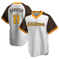 S.Diego Padres #11 Yu Darvish Player White Home Cooperstown Collection Replica Game Hdoa Stitched Jerseys