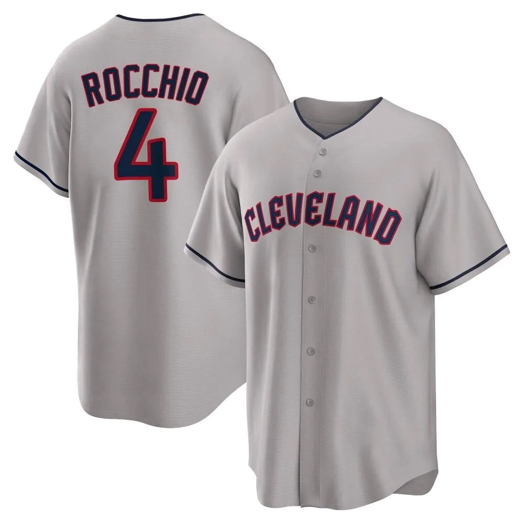 C.Guardians #4 Brayan Rocchio Player Gray Game Home Hdoa Stitched Jerseys