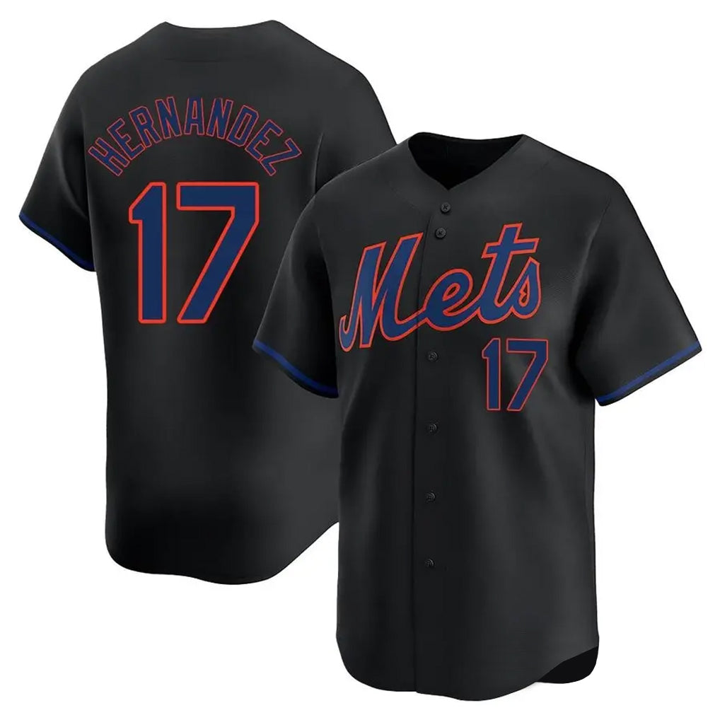 NY.Mets #17 Keith Hernandez Player Black Alternate Home Limited Hdoa Stitched Jerseys
