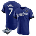 LA.Dodgers #7 Blake Snell Player Royal City Connect Elite World Series Home Hdoa Stitched Jerseys