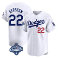 LA.Dodgers #22 Clayton Kershaw Player White World Series Meet Limited Home Hdoa Stitched Jerseys