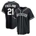 C.Rockies #21 Kyle Freeland Player Black Fashion Out Home Game Hdoa Stitched Jerseys
