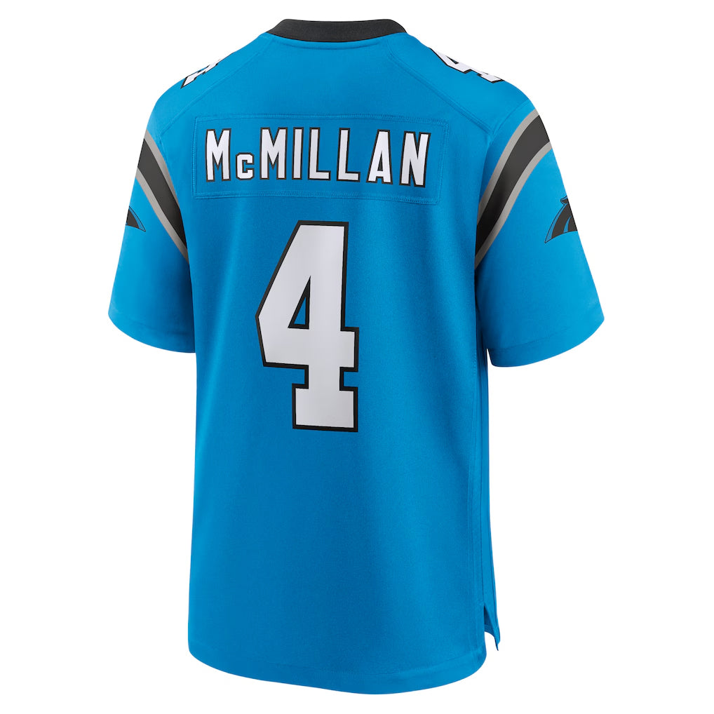 C.Panthers #4 Tetairoa McMillan Player Blue Home Game Hdoa Stitched Jerseys