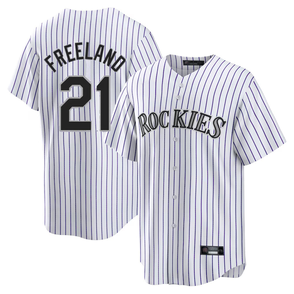 C.Rockies #21 Kyle Freeland Player White Game Home Hdoa Stitched Jerseys