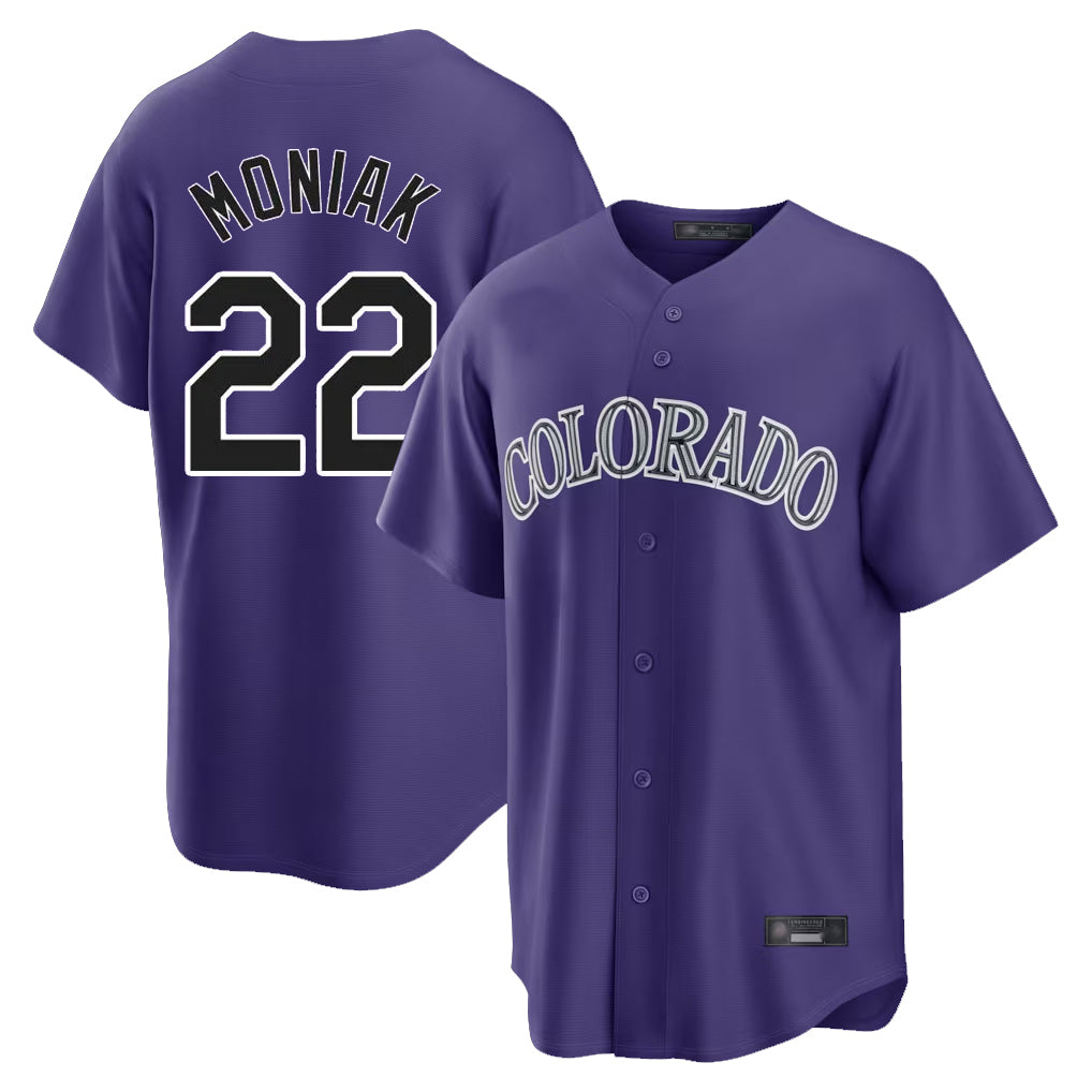 C.Rockies #22 Mickey Moniak Player Purple Game Home Hdoa Stitched Jerseys