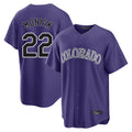 C.Rockies #22 Mickey Moniak Player Purple Game Home Hdoa Stitched Jerseys